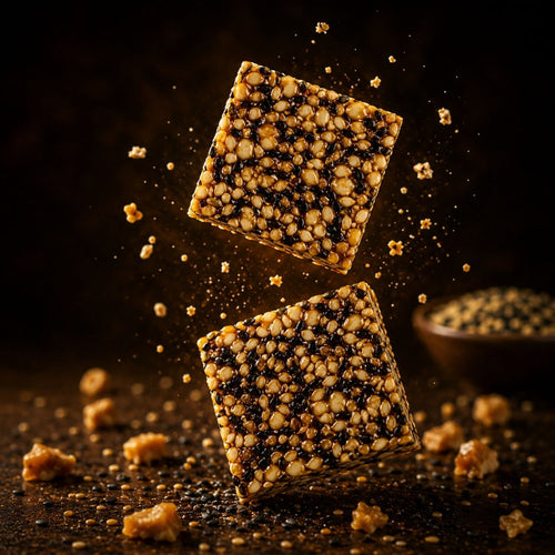 Golden and black til chikki - 60 grams