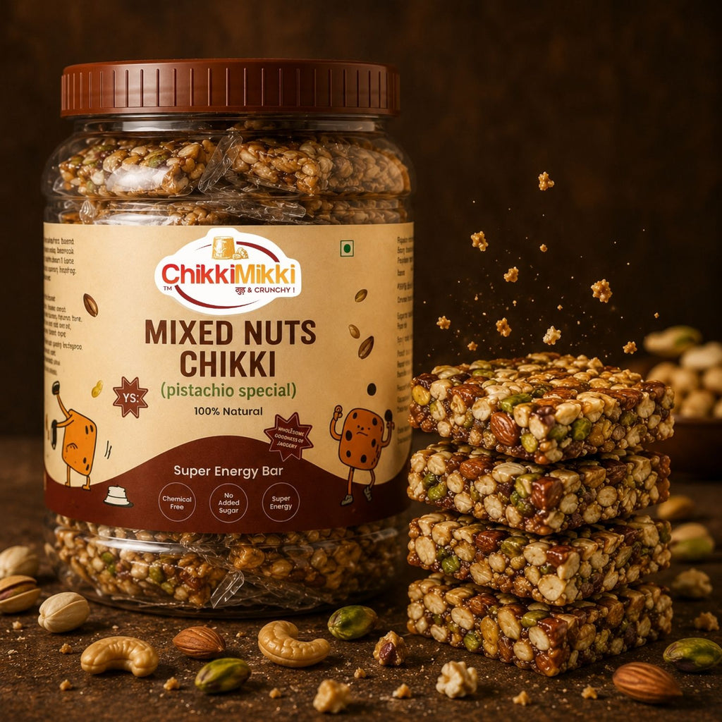 Mixed nuts chikki (Pistachio special) - 60 grams