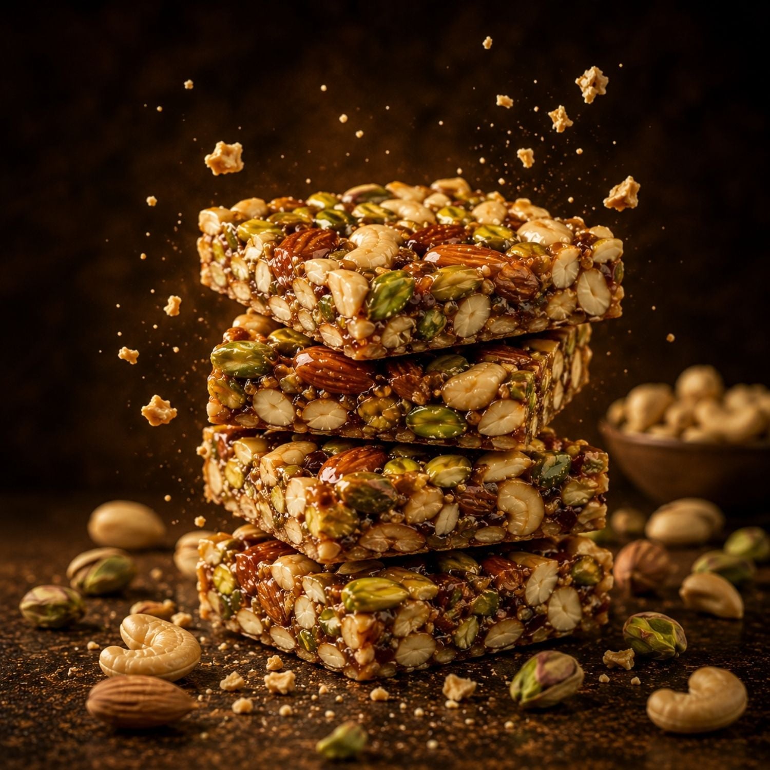 Mixed nuts chikki (Pistachio special) - 60 grams