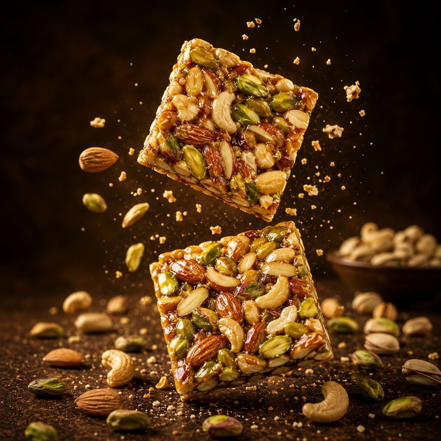 Mixed nuts chikki (Pistachio special) - 60 grams